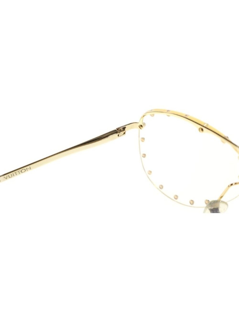 Louis Vuitton Sunglasses the Party Clear Lens Gold Eyewear - Picture 4 of 6